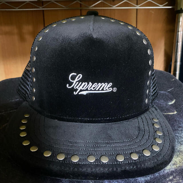 Supreme Studded Velvet Mesh Back 5-Panel