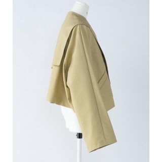 ENFOLD コットンダブルクロス クロップドトレンチJACKET
