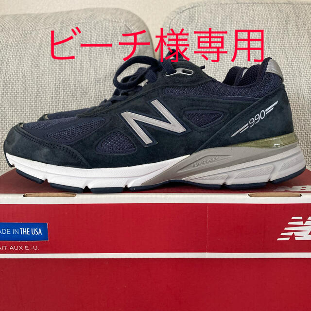 スニーカーニューバランス M990 NV4 26.0cm ネイビー