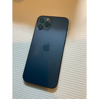 アイフォーン(iPhone)のiPhone 12Pro 256gb パシフィックブルー 純正ケース付き(スマートフォン本体)