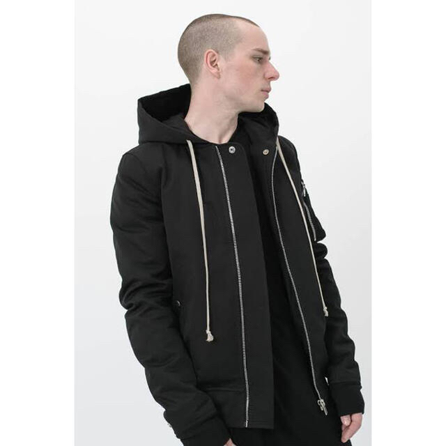 Rick owens hooded flight bomber jacket