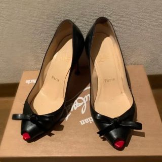 クリスチャンルブタン(Christian Louboutin)のオープントゥ　リボン　ルブタン　パンプス (ハイヒール/パンプス)