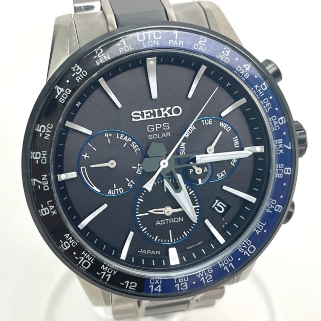 宅配便配送 SEIKO 美品 シルバー チタン 腕時計 GPS 5Xシリーズ SBXC009(5X53-0AD0) アストロン SEIKO セイコー - 腕時計(アナログ)