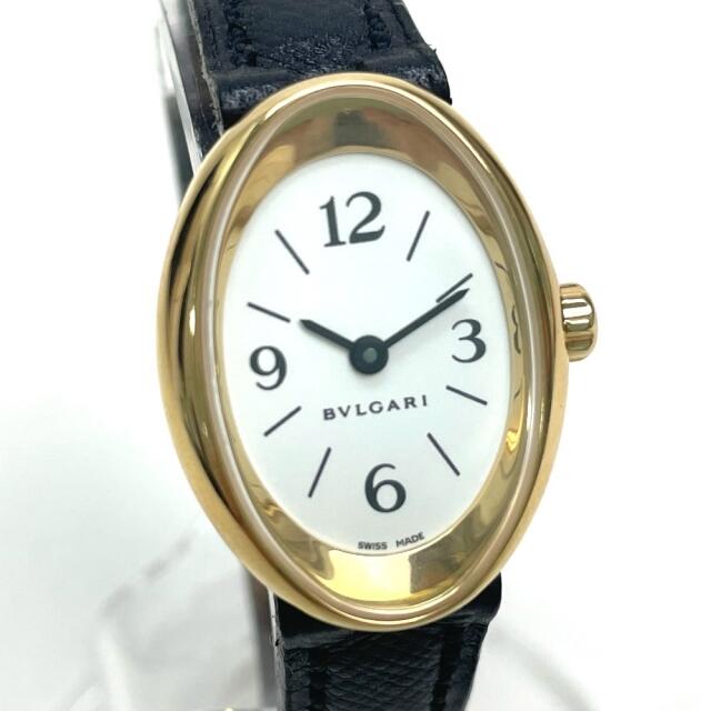 【初売り】 ブルガリOV27G - BVLGARI D290 ゴールド×黒 レディース腕時計 オーバル クオーツ 腕時計
