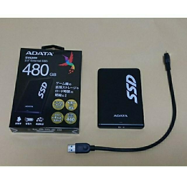 ADATA 外付けSSD SV620H 480GB