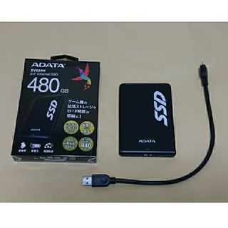 ADATA 外付けSSD SV620H 480GB(PC周辺機器)