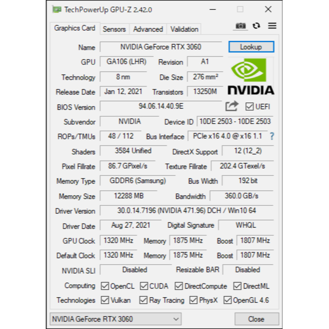 Palit GeForce RTX 3060 StormX OC 12GB