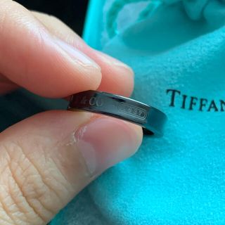 Tiffany & Co. - Tiffany& Co.ナローミッドナイトブラックチタンリング