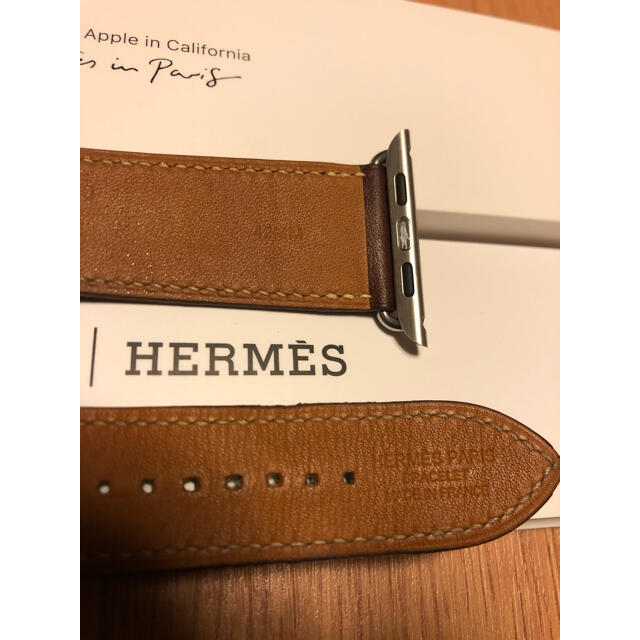 Apple Watch(アップルウォッチ)のApple Watch HERMES 革バンド　レザーバンド　42mm メンズの時計(腕時計(デジタル))の商品写真