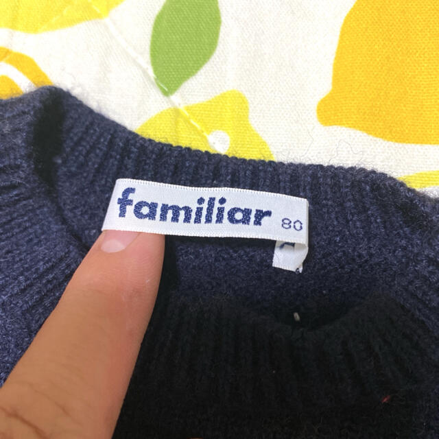 familiar(ファミリア)のfamiliar セーター 正規品 60 70 サイズ ベビー キッズ/ベビー/マタニティのベビー服(~85cm)(ニット/セーター)の商品写真