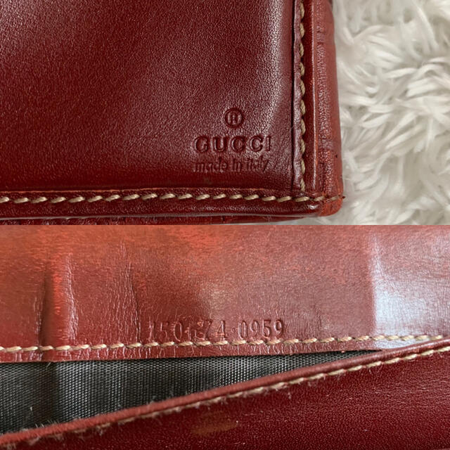 Gucci(グッチ)の【美品】GUCCI トレジャーベロアライン　シマレザー　二つ折り　長財布　GG柄 レディースのファッション小物(財布)の商品写真