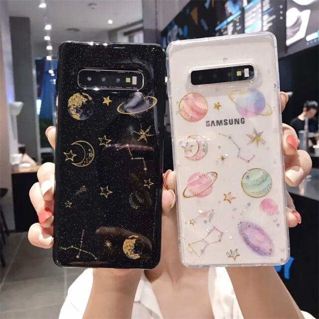 GALAXYケース　クリアーカラー　星空＊宇宙ラメグリッター♡ スマホ/家電/カメラのスマホアクセサリー(Androidケース)の商品写真