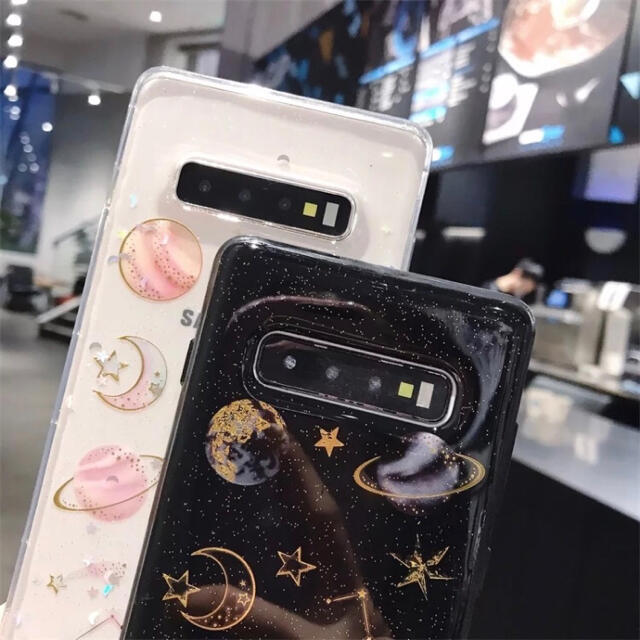 GALAXYケース　クリアーカラー　星空＊宇宙ラメグリッター♡ スマホ/家電/カメラのスマホアクセサリー(Androidケース)の商品写真