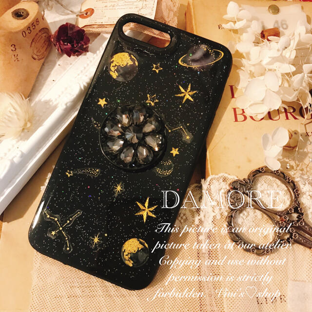 GALAXYケース　クリアーカラー　星空＊宇宙ラメグリッター♡ スマホ/家電/カメラのスマホアクセサリー(Androidケース)の商品写真