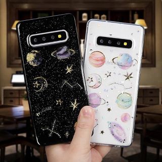 GALAXYケース　クリアーカラー　星空＊宇宙ラメグリッター♡(Androidケース)