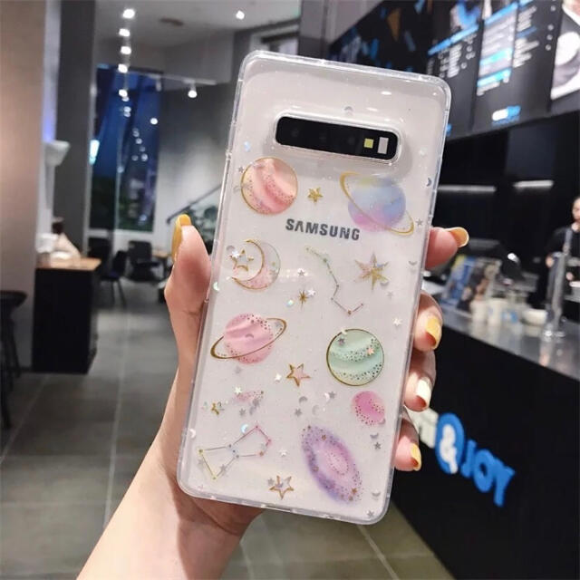 GALAXY クリアーカラー　星空＊宇宙ラメグリッター♡ スマホ/家電/カメラのスマホアクセサリー(Androidケース)の商品写真