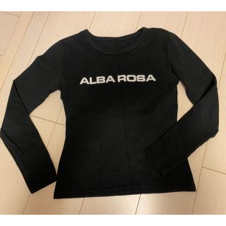 アルバローザ(ALBA ROSA)のアルバローザ　ALBAROSA 長袖Tシャツ　黒　ロゴ(Tシャツ(長袖/七分))