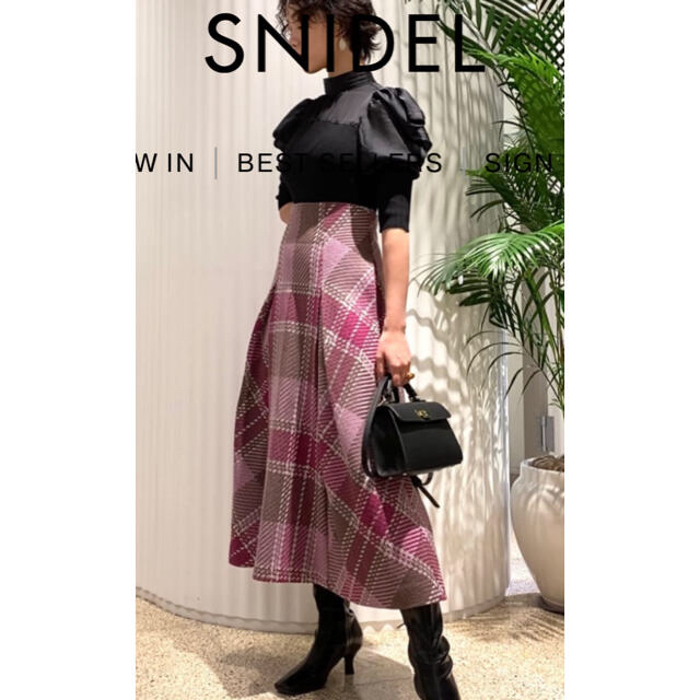 SNIDEL(スナイデル)のSNIDELロービングチェックフレアスカート0 レディースのスカート(その他)の商品写真