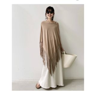 アパルトモンドゥーズィエムクラス(L'Appartement DEUXIEME CLASSE)のGOOD GRIEF/グッドグリーフ　Knit Fringe Poncho(ポンチョ)