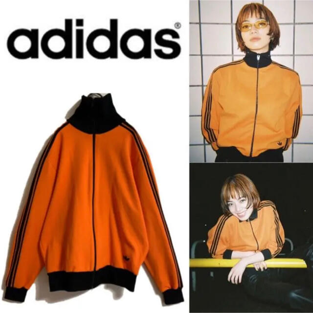 小松菜奈着　adidas デサント製 ジャージ 70s Vintage ネイビー