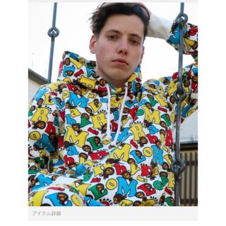 アベイシングエイプ(A BATHING APE)のAPE エイプ　パーカー　白　ベビーマイロ　新品未使用　タグ付　XL(パーカー)