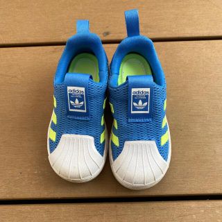 アディダス(adidas)のadidas ベビースニーカー　ブルー　14㎝(スニーカー)