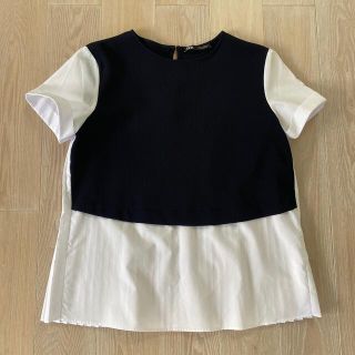 ザラ(ZARA)のZara バイカラーブラウス(シャツ/ブラウス(半袖/袖なし))