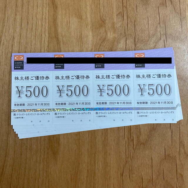 クリレス 株主優待券 12,000円分 レストラン/食事券