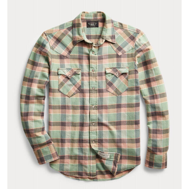 新品*RRL*スリム プラッド ツイル ウエスタンシャツ*M* ダブルアールエル | フリマアプリ ラクマ