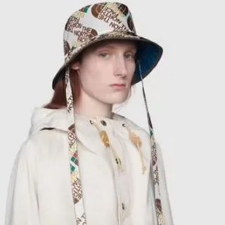 GUCCI×ノースフェイス コラボ リバーシブル ナイロンハット