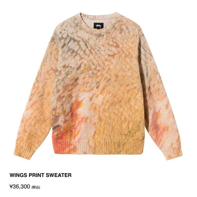 トップスSTUSSY WINGS PRINT SWEATER ニット セーター