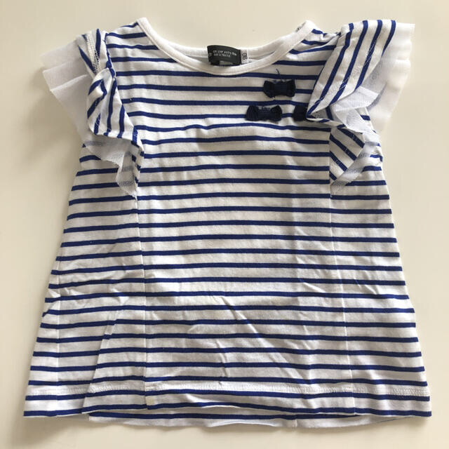 BeBe(ベベ)の【BeBe】ボーダートップス90 キッズ/ベビー/マタニティのキッズ服女の子用(90cm~)(Tシャツ/カットソー)の商品写真