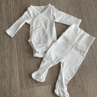 エイチアンドエム(H&M)の新生児 セットアップ 50cm コットン H＆M (ロンパース)