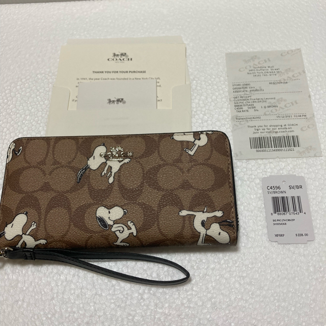 coach ピーナッツ　スヌーピー　長財布