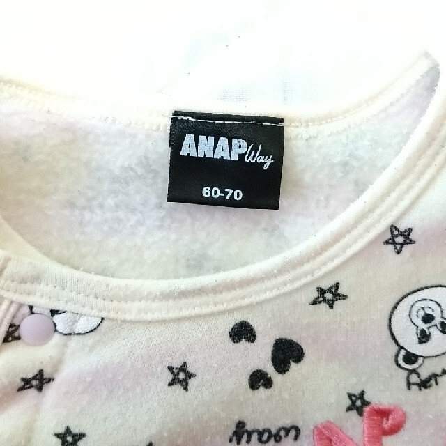 ANAP(アナップ)のアナップ♪ロンパ♪60〜70♪起毛あり♪ANAP WAY キッズ/ベビー/マタニティのベビー服(~85cm)(ロンパース)の商品写真