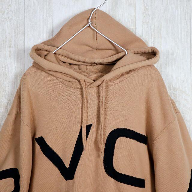 RVCA(ルーカ)のルーカ RVCA パーカー ベージュ デカロゴ ビッグ刺繍ロゴ 希少カラー メンズのトップス(パーカー)の商品写真