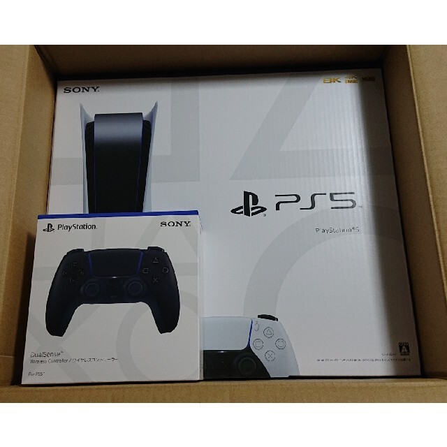 PlayStation(プレイステーション)のPlayStation5 本体 ワイヤレスコントローラー 新品未開封セット エンタメ/ホビーのゲームソフト/ゲーム機本体(家庭用ゲーム機本体)の商品写真