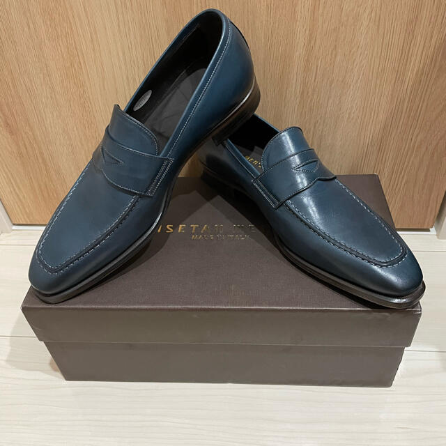 伊勢丹(イセタン)のISETAN MEN’S ローファー　ネイビーブルー　25.5cm 試し履きのみ メンズの靴/シューズ(ドレス/ビジネス)の商品写真