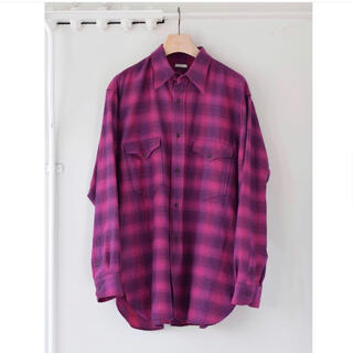 コモリ(COMOLI)のCOMOLI 21AW ウールシルクワークシャツ サイズ3 ピンク 新品未使用(シャツ)
