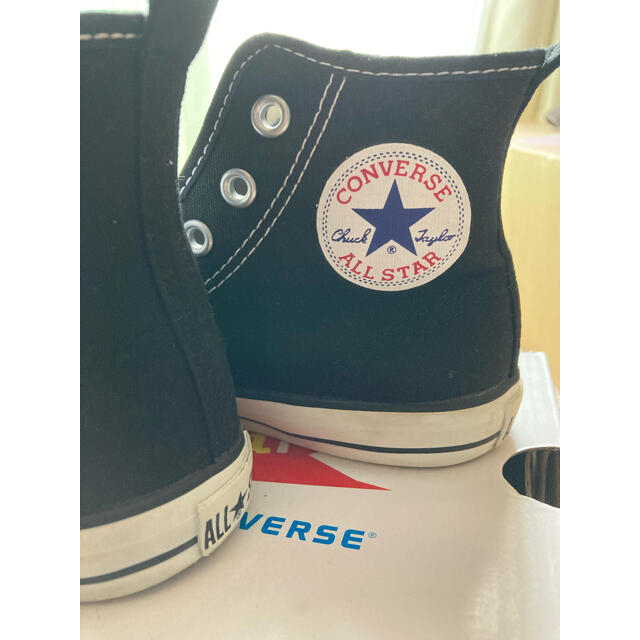 CONVERSE(コンバース)のクンクン様専用19センチ美品👟コンバースconverse☆ハイカット黒ブラック キッズ/ベビー/マタニティのキッズ靴/シューズ(15cm~)(スニーカー)の商品写真