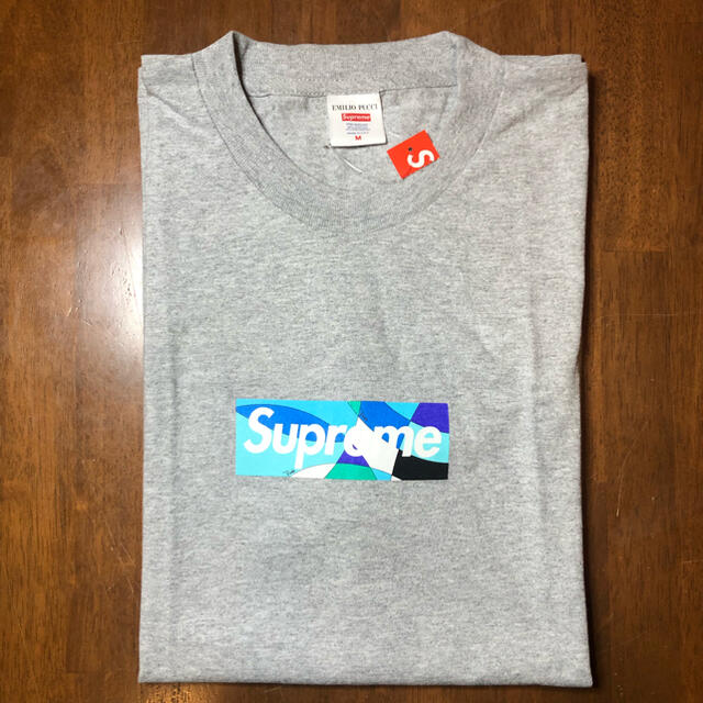 Supreme(シュプリーム)のSupreme Emilio Pucci Box Logo Tee 灰青M メンズのトップス(Tシャツ/カットソー(半袖/袖なし))の商品写真