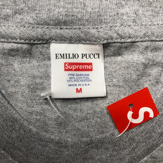 Supreme Emilio Pucci Box Logo Tee 灰青M