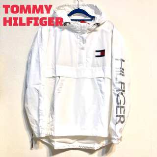 トミーヒルフィガー(TOMMY HILFIGER)のトミー ヒルフィガー ロゴ ナイロン ジャケット パーカー 新品 白 ブランド(ナイロンジャケット)