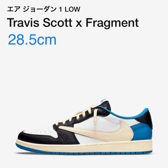 28.5 Travis Scott Fragment Air Jordan 1靴/シューズ