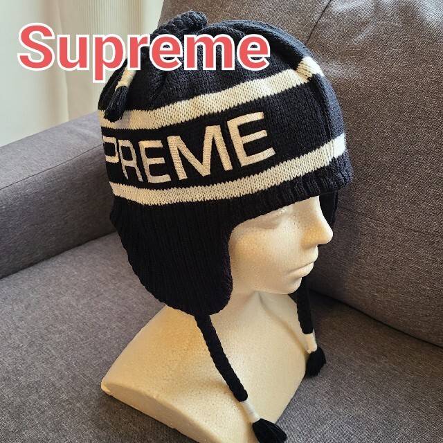 メンズSUPREME16AW イヤーフラップビーニー ニット帽