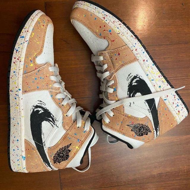 28.0cm☆ air jordan 1 mid se brush stroke