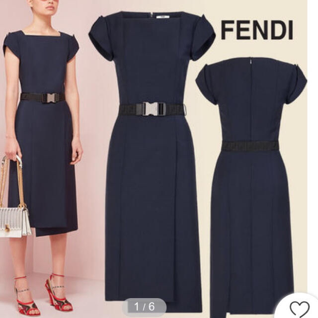 フェンディ ワンピース38 FENDI 正規品定価25万円　ズッカ柄ベルト