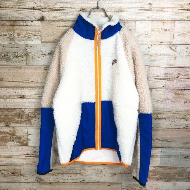 完売商品》NIKE ナイキ ボアフリースジャケット ホワイト 白 ブルー M
