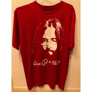 ピースナウ(PEACE NOW)のギブピースアチャンス John Lennon ジョンレノン Tシャツ Lサイズ(Tシャツ/カットソー(半袖/袖なし))