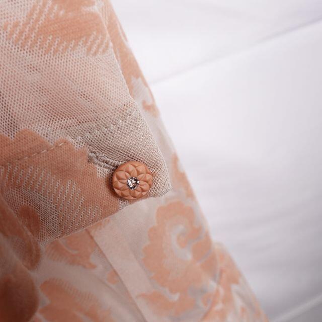 Rose Tiara(ローズティアラ)のROSE TIARA　ワンピース　レディース　オレンジ/葉っぱ柄 レディースのワンピース(ひざ丈ワンピース)の商品写真